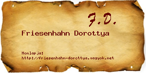Friesenhahn Dorottya névjegykártya