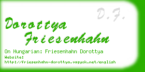 dorottya friesenhahn business card